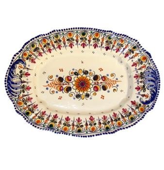 Floral Majolica Platter