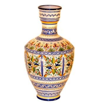 Majolica Floral Vase