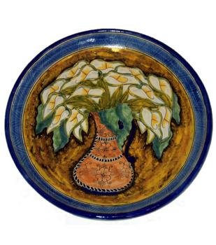 Calla Lily Mexican Talavera Plate