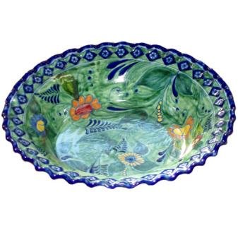 Talavera Bowl with Green Background