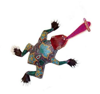 Oaxaca Alebrije Frog with Insect
