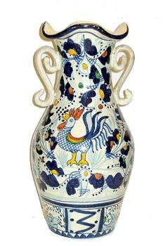 Casal Rooster Talavera Vase