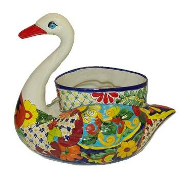 Swan Talavera Planter