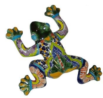 Green Head Talavera Frog