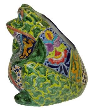 Talavera Planter Multicolored Frog