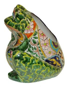 Multicolor Talavera Frog Planter