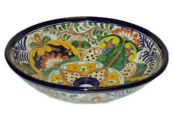 Round Talavera Sink – Top Mounted