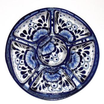 Chip and Dip Blue Talavera Platter