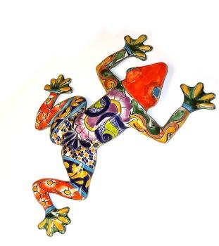 Red Head Talavera Large Frog