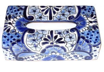 Blue, Talavera Tissue Box Cover