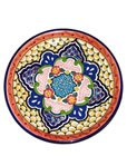 Pink Rim Leal Talavera Plate