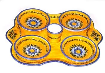 Majolica Chip and Dip Platter