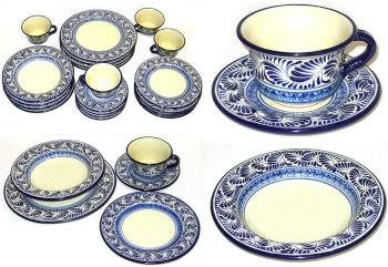 Blue Alonso Luis Puebla Talavera Dinner Set