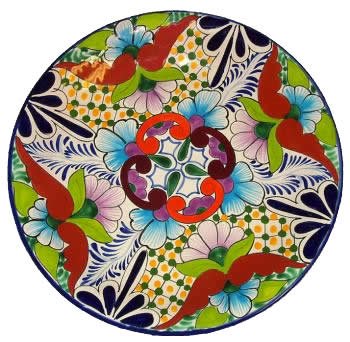 Round Venegas Mexican Talavera Platter