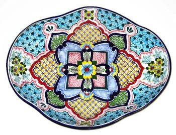 Oval Leal Mexican Talavera Platter