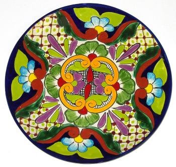 Round Wall Mount Venegas Talavera Plate