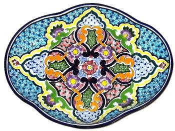 Oval Talavera Mexican Pottery Platter