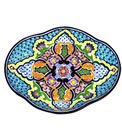 Oval Talavera Mexican Pottery Platter