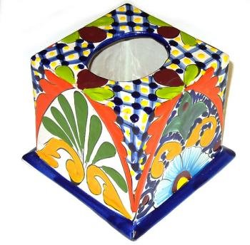 Talavera Mexico Tissue Box Cover