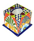 Talavera Mexico Tissue Box Cover