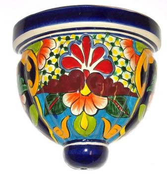 Multicolored Cansigno Talavera Wall Planter