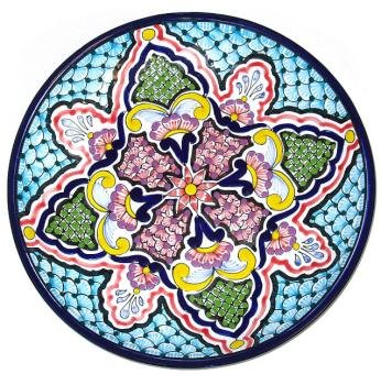 Puebla Mexico Round Talavera Plate