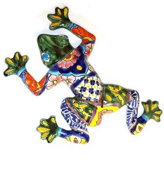 Colorful Consigno Talavera Pottery Frog