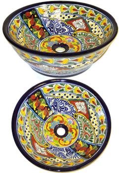 Top Mounted Mexican Talavera Sink