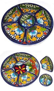 Venegas Mexican Talavera Snack Tray