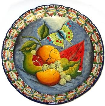 Round Mexican Majolica Platter