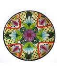 Round Venegas Mexican Talavera  Pottery Plate
