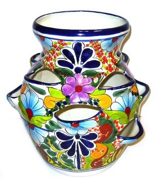 Multifaceted Talavera Flowerpot