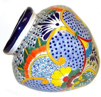 Inclined Talavera Flowerpot
