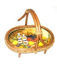 Oval Majolica Basket