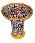 Colorful Talavera Birdbath.