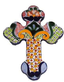Baroque Talavera Cross