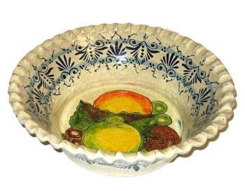 Wavy Rimmed Talavera Bowl
