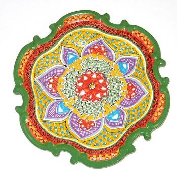 Wavy rimmed Talavera Plate