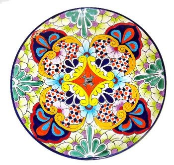 Round Colorful Talavera Platter