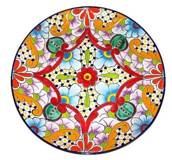 Multicolor Round Talavera Platter