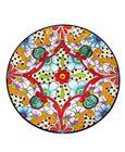 Multicolor Round Talavera Platter