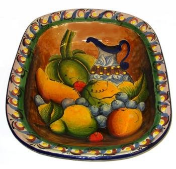 Oval Majolica Bowl