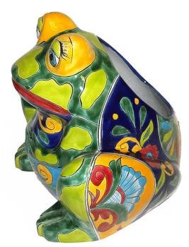 Mexican Talavera Frog Planter