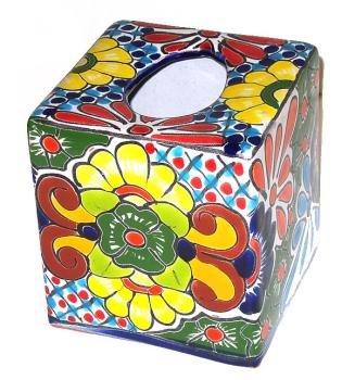 Talavera Tissue Box Cover