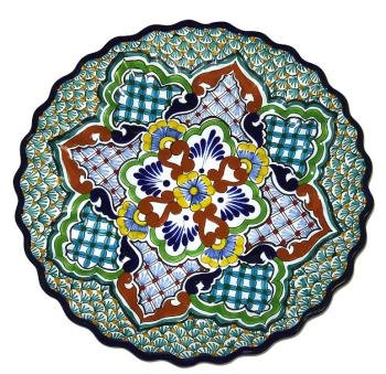 Round Curly Talavera Plate