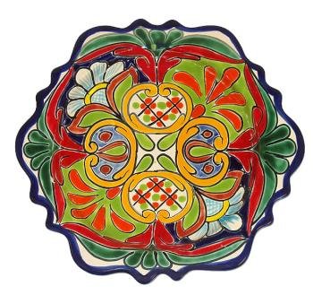 Hexagonal Mexican Talavera Plate