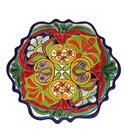 Hexagonal Mexican Talavera Plate