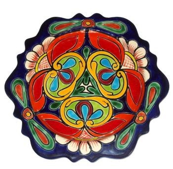 Multicolor Hexagonal Talavera Platter