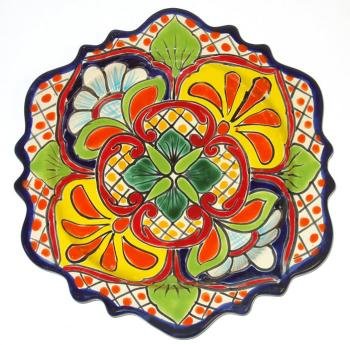 Colorful Hexagonal Talavera Plate