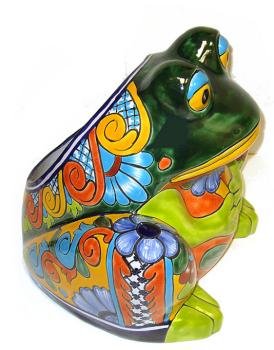 Talavera Frog Planter